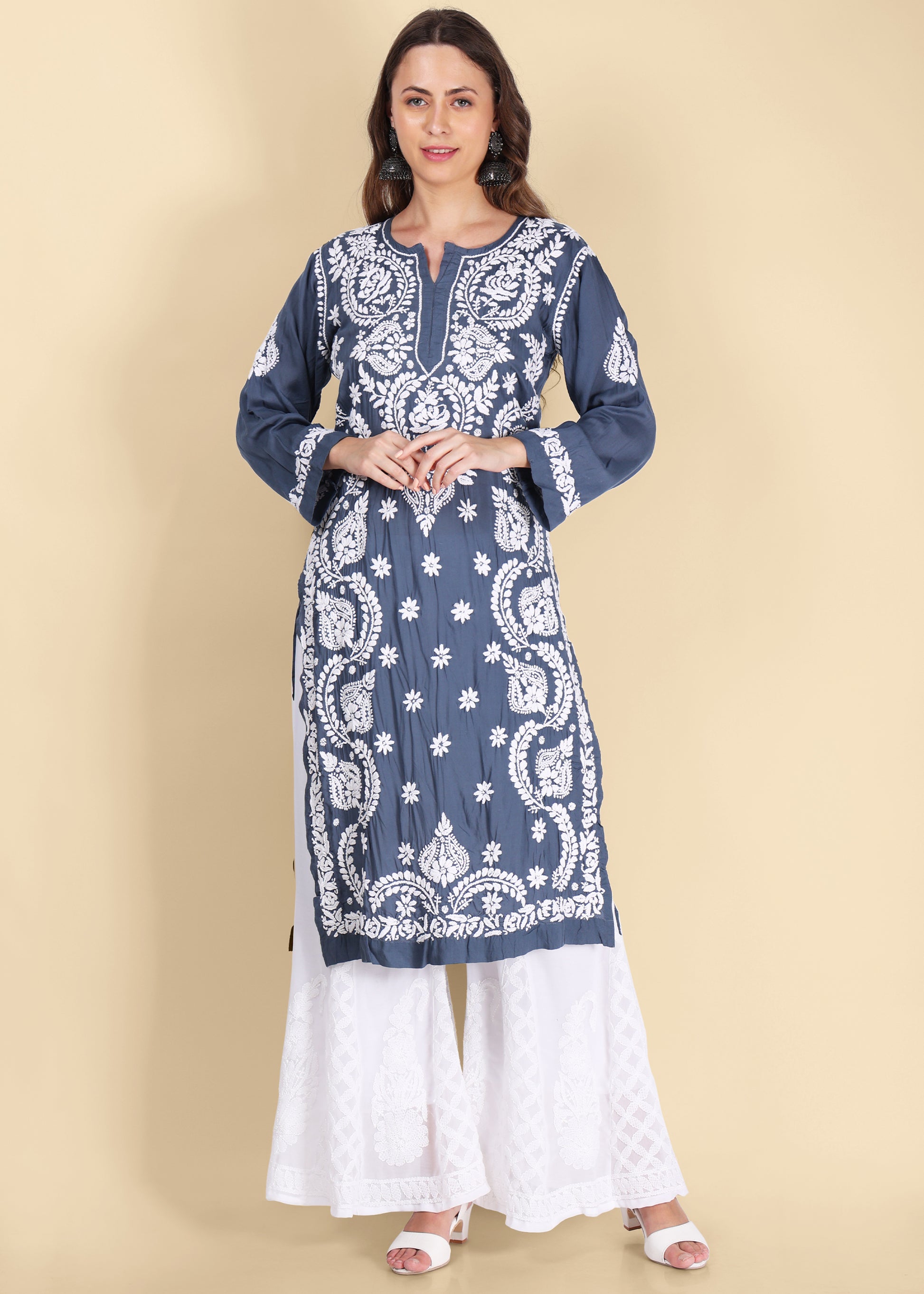 Saba Hand Embroidered Kalidar Plazo.