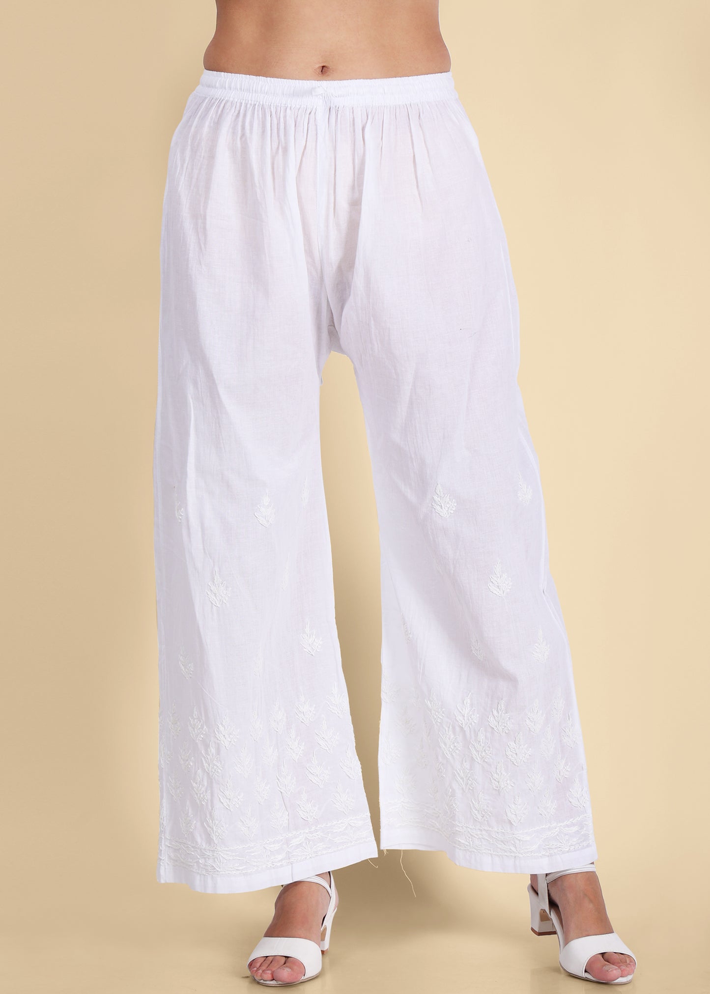 Shabnam Cotton Hand Embroidered Plazo.