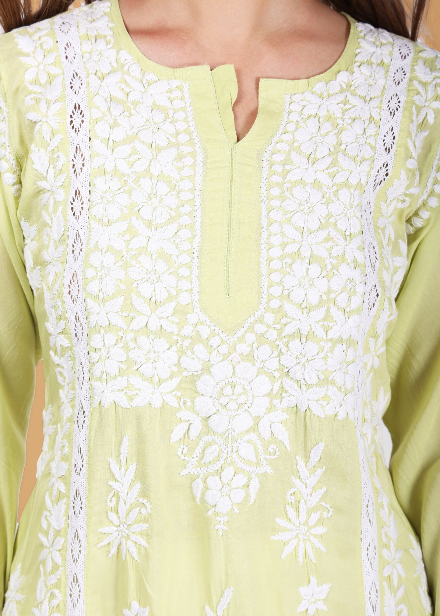 Beautiful Lucknow Chikankari Ethnic Kurta -Modal Fabric.