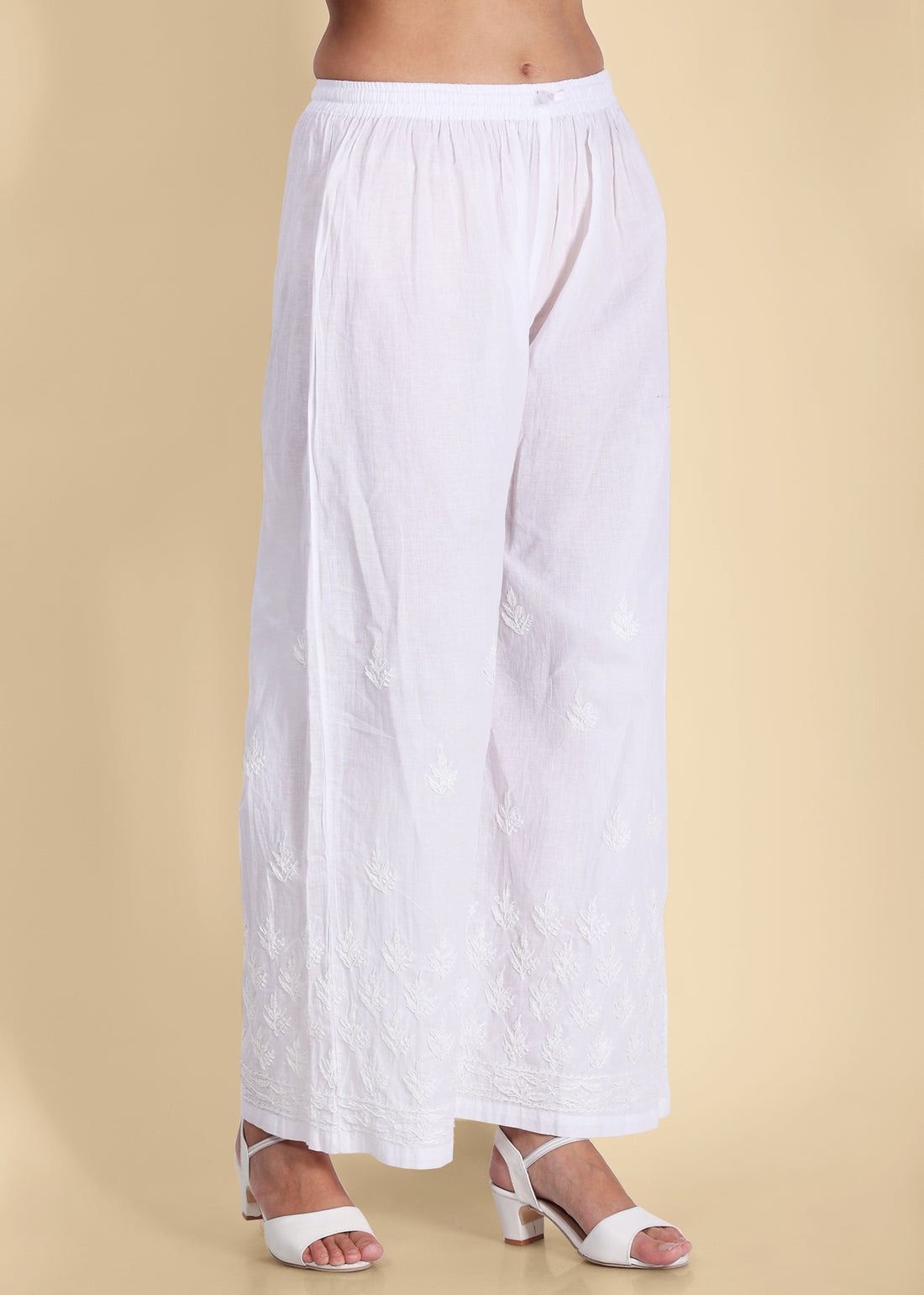 Shabnam Cotton Hand Embroidered Plazo.