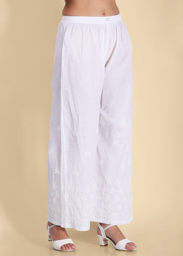 Shabnam Cotton Hand Embroidered Plazo.