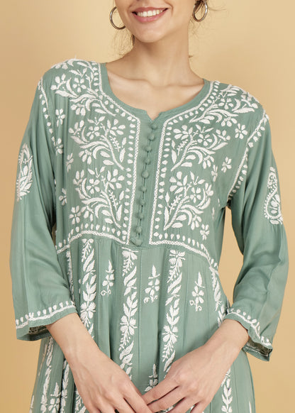 Modal Green Anarkali Kurta/ Gown