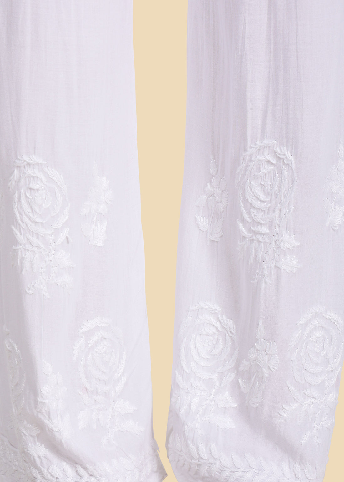 Nazneen Rayon Flared Plazo Gulab Pattern.