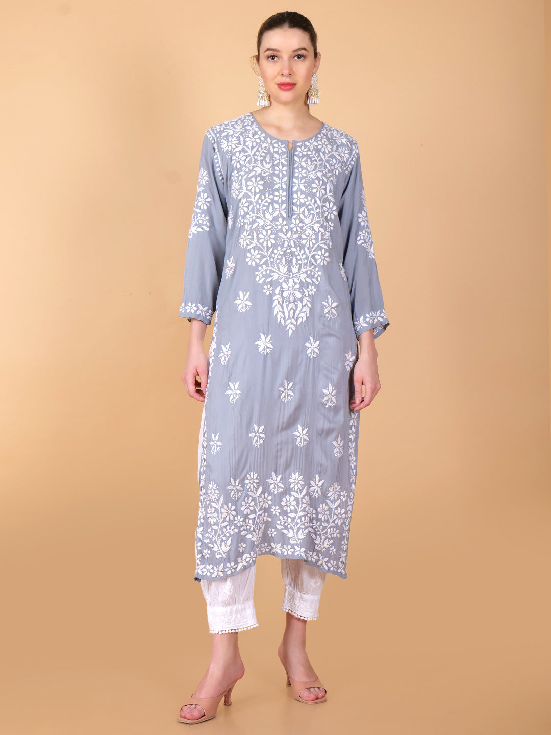 Hand Embroidered Lucknow Chikankari Cotton Salwar