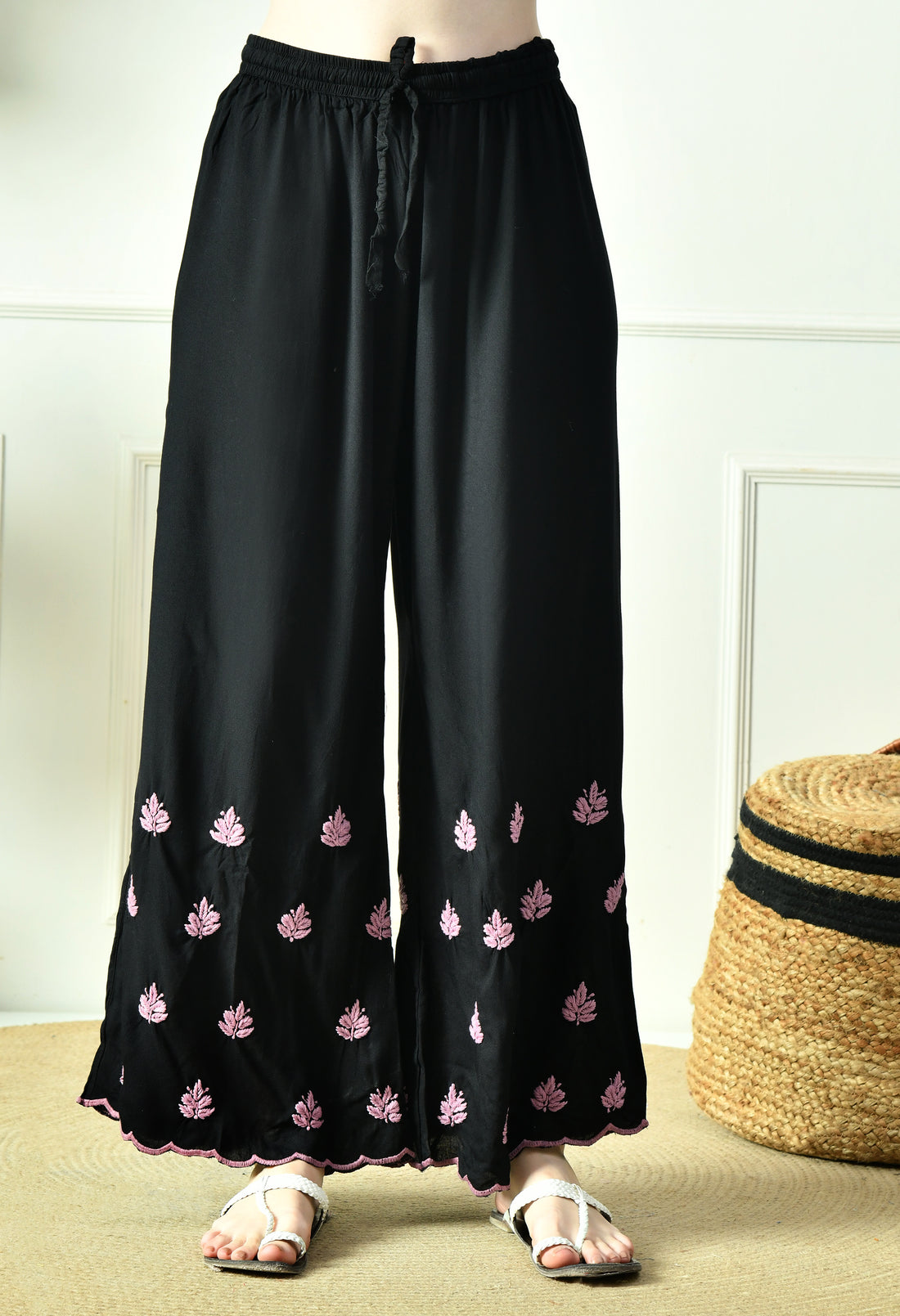 Black Beauty Vibrant Chikankari Set- Purple