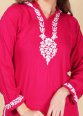 Ryon Hand Embroided Lucknow Chikankari Straight Kurta.