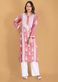 Beautiful Lucknow Chikankari Ethnic Kurta -Modal Fabric.