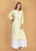 Beautiful Lucknow Chikankari Ethnic Kurta -Modal Fabric.